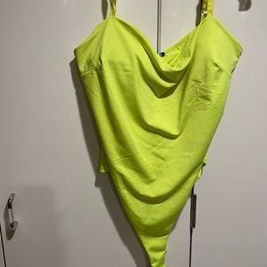 Fashion nova neon green bodysuit